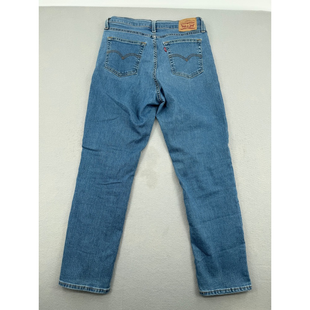Levis 724 High Rise Straight Jeans Womens 31 (31x27)β Medium Wash Blue Denim - Picture 5 of 13